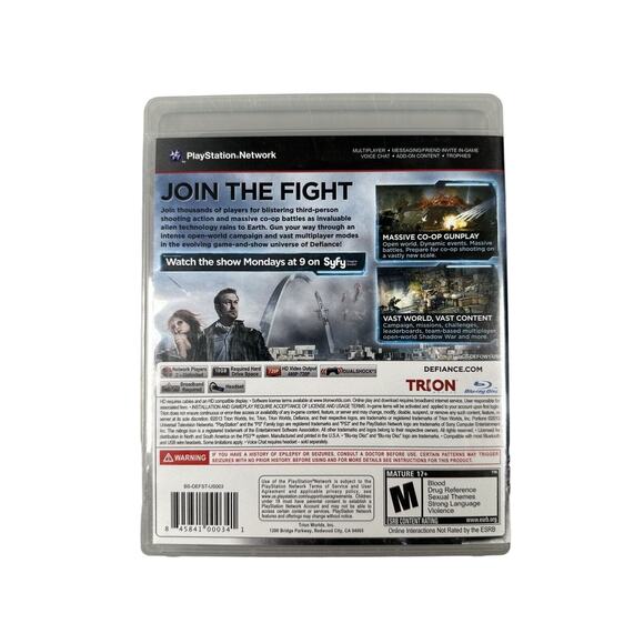 Defiance (Sony PlayStation 3, 2013) Authentic, CIB, Tested - Picture 3 of 3